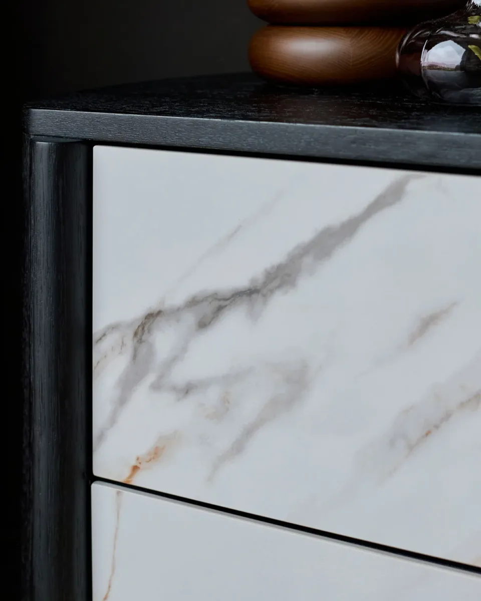 Orlan natural ceramic bedside table - Image 3