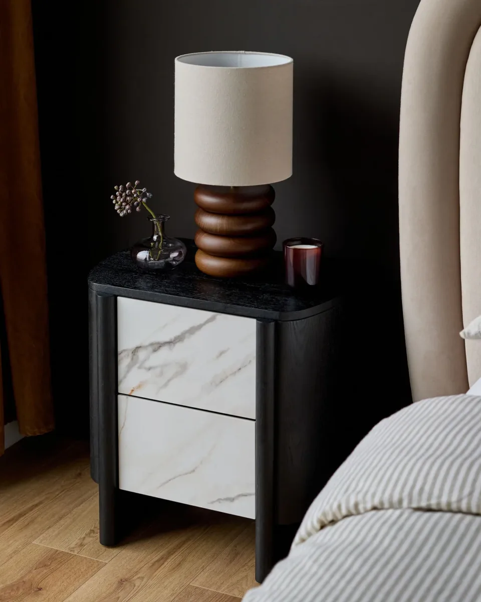 Orlan natural ceramic bedside table - Image 2