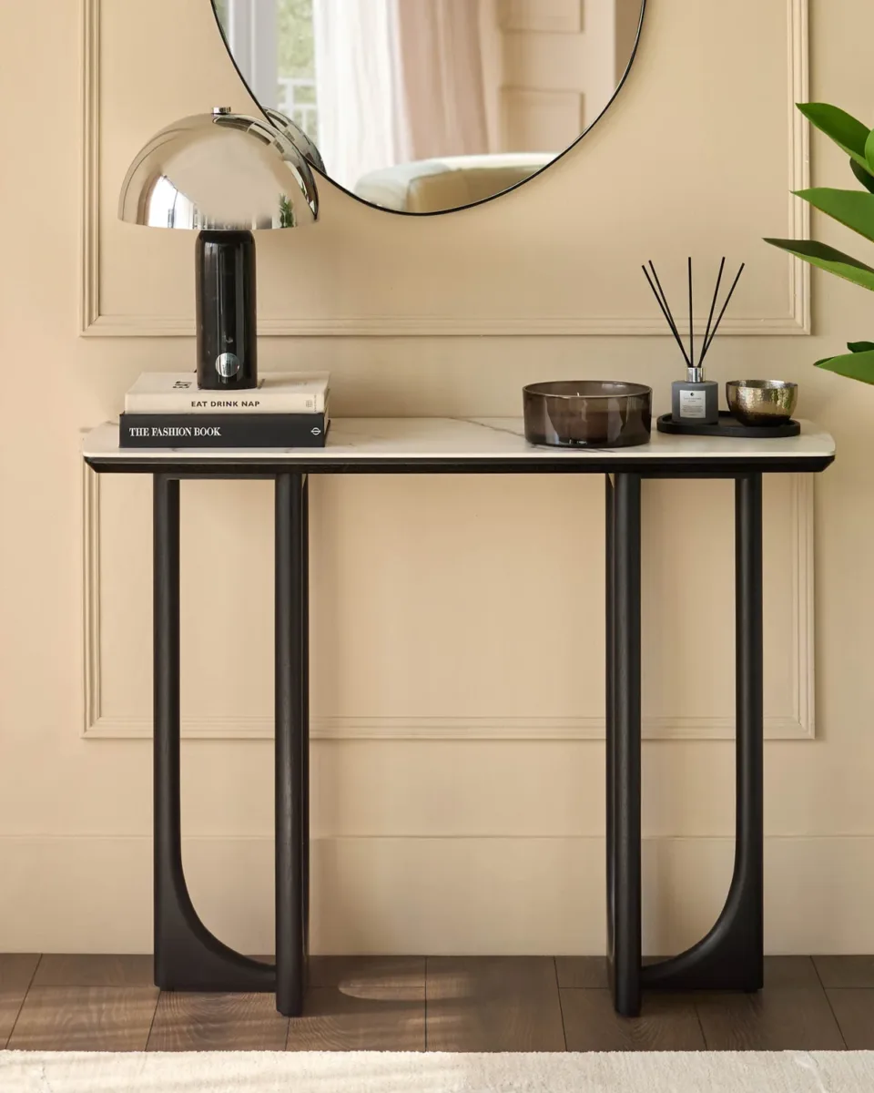 Orlan natural ceramic console table - Image 2