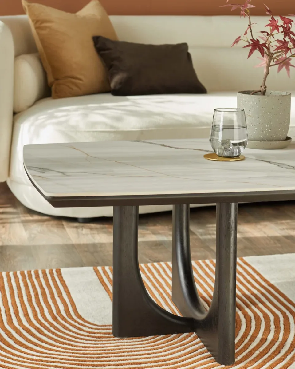Orlan natural ceramic coffee table - Image 4