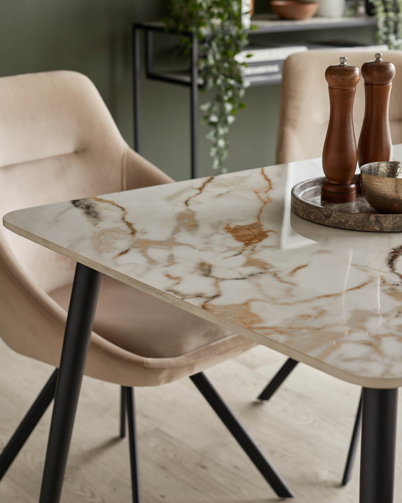 Oslo natural ceramic 6 seater dining table - Image 7