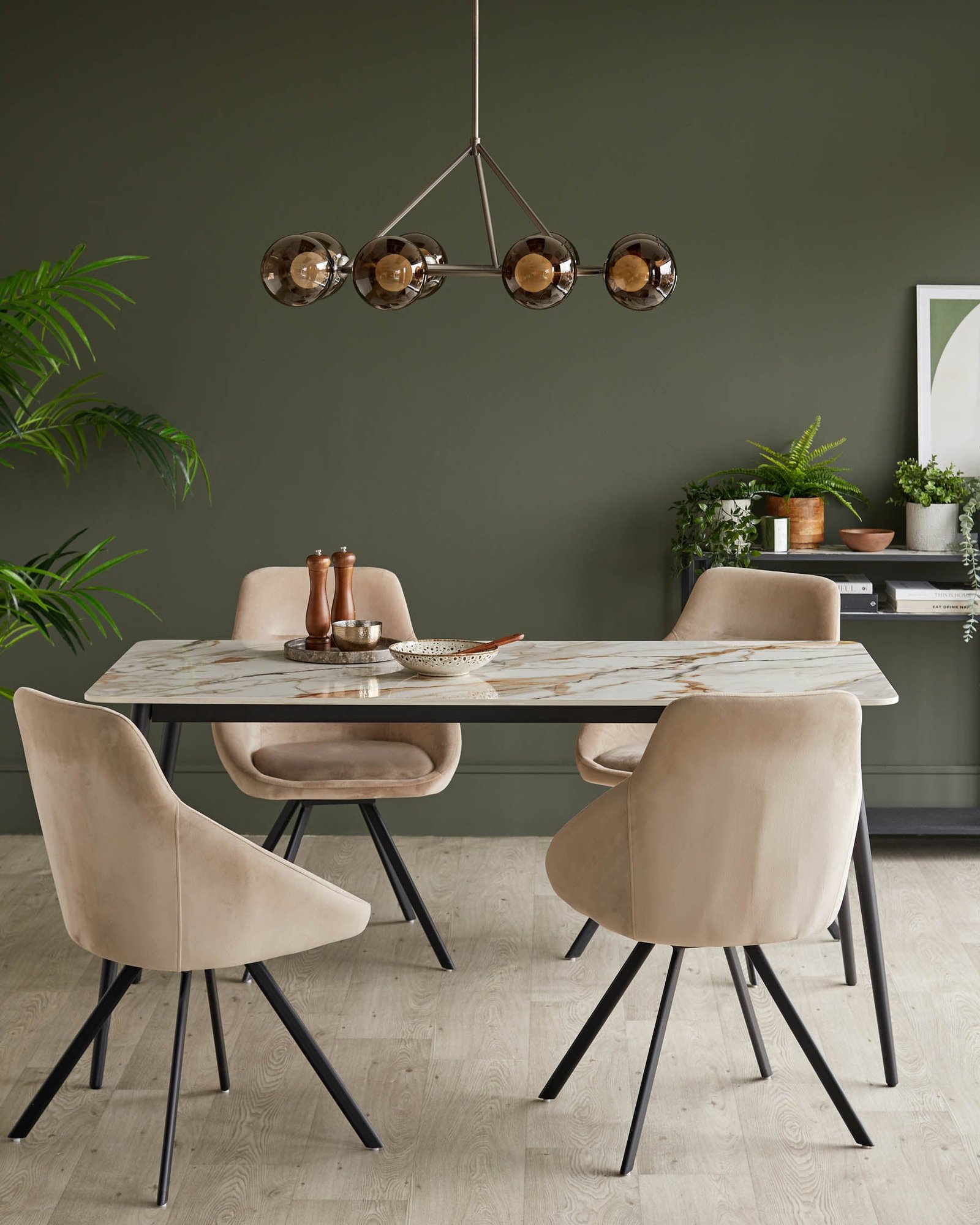 Oslo natural ceramic 6 seater dining table - Image 5