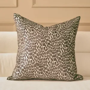 Payton chocolate large velvet cushion