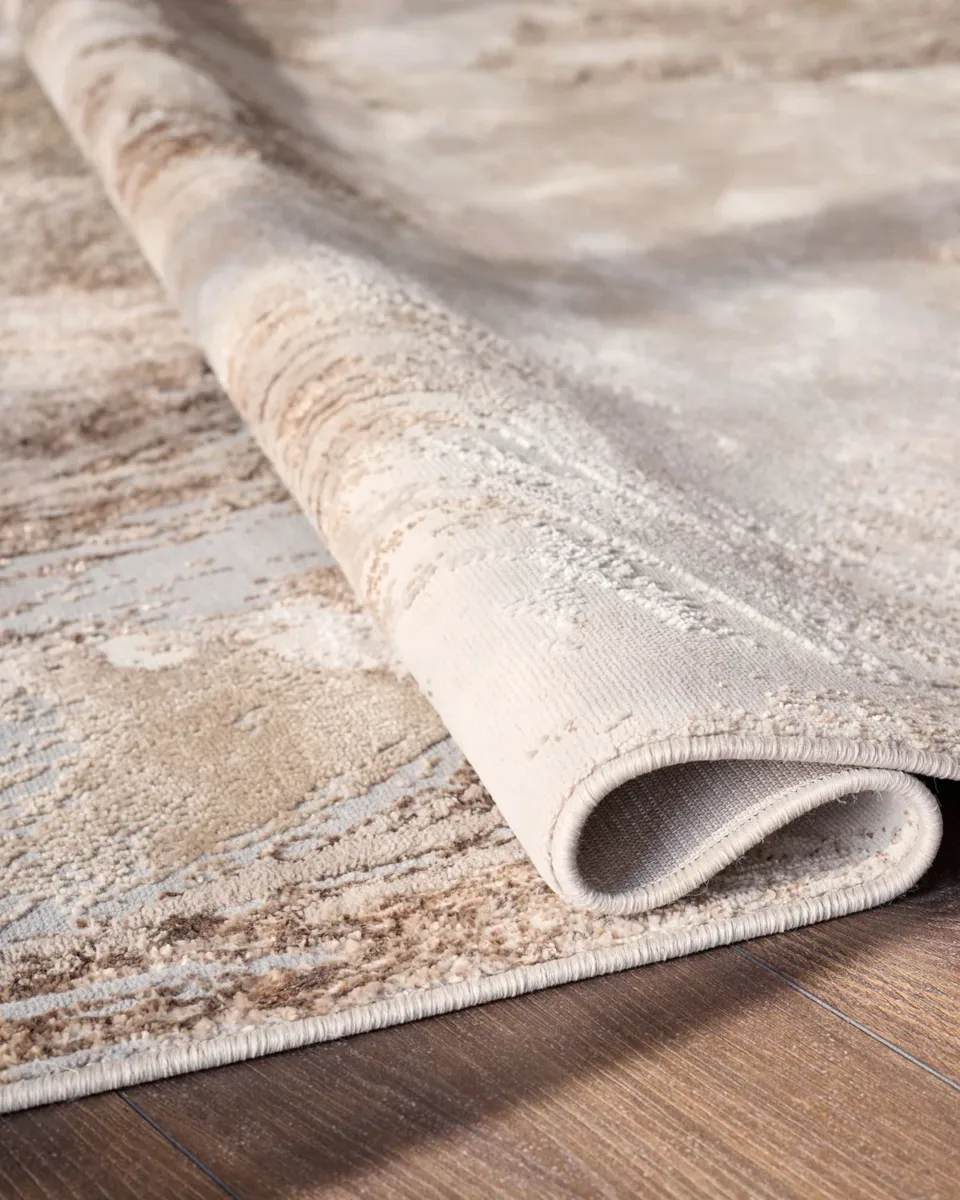 Perla Expression soft silver textured small rug - Image 3