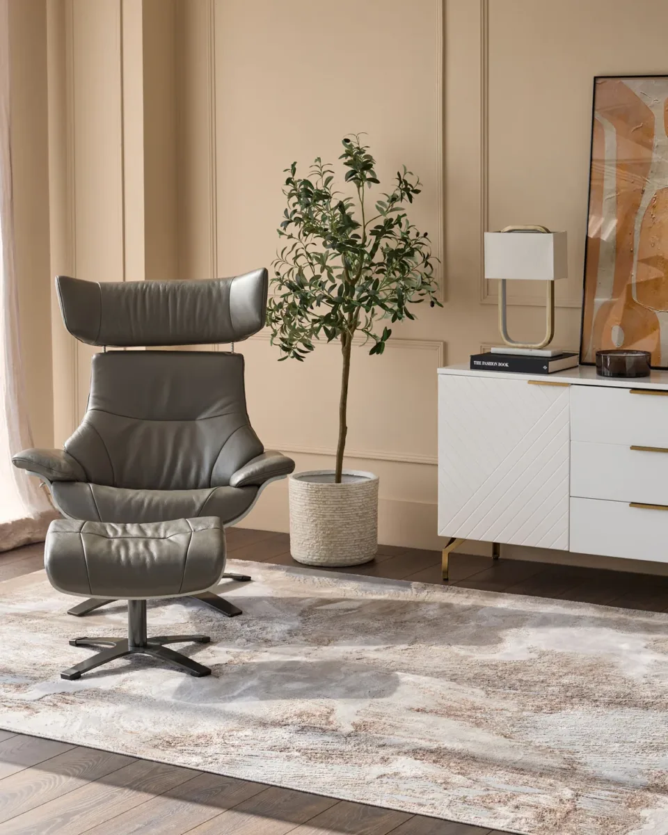 Perla Expression soft silver textured small rug - Image 4