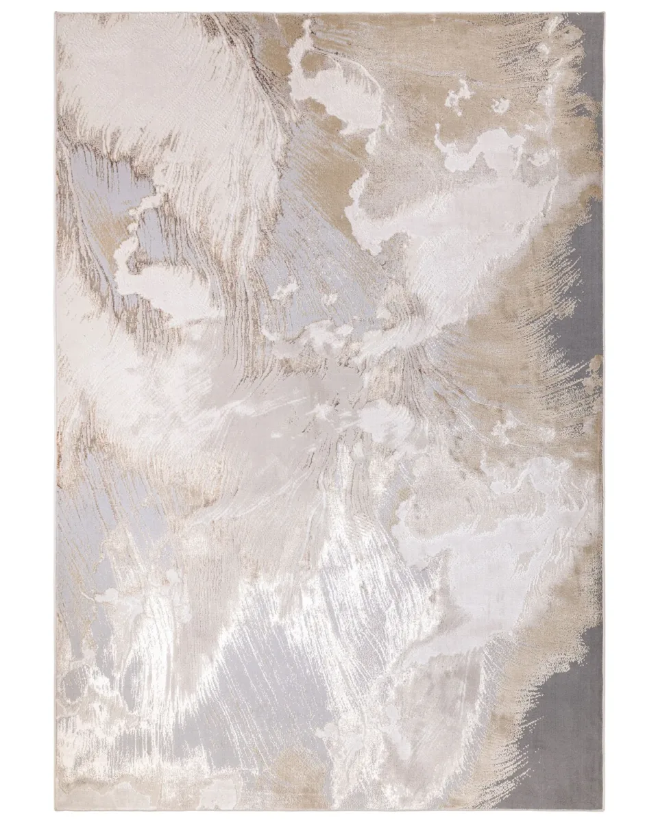Perla Expression soft silver textured small rug