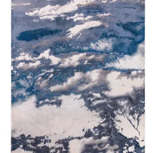 Perla dark navy textured small rug