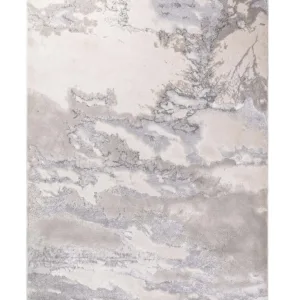 Perla silver textured large rug