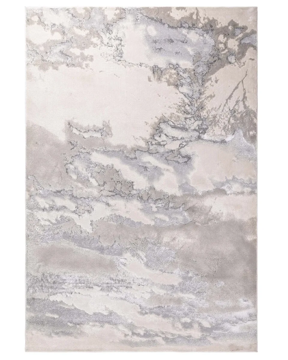 Perla silver textured medium rug
