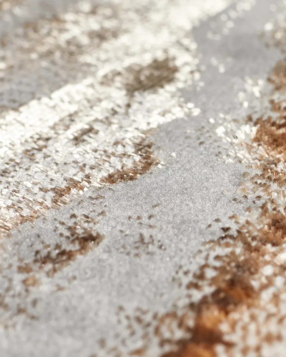 Perla gold textured small rug - Image 4