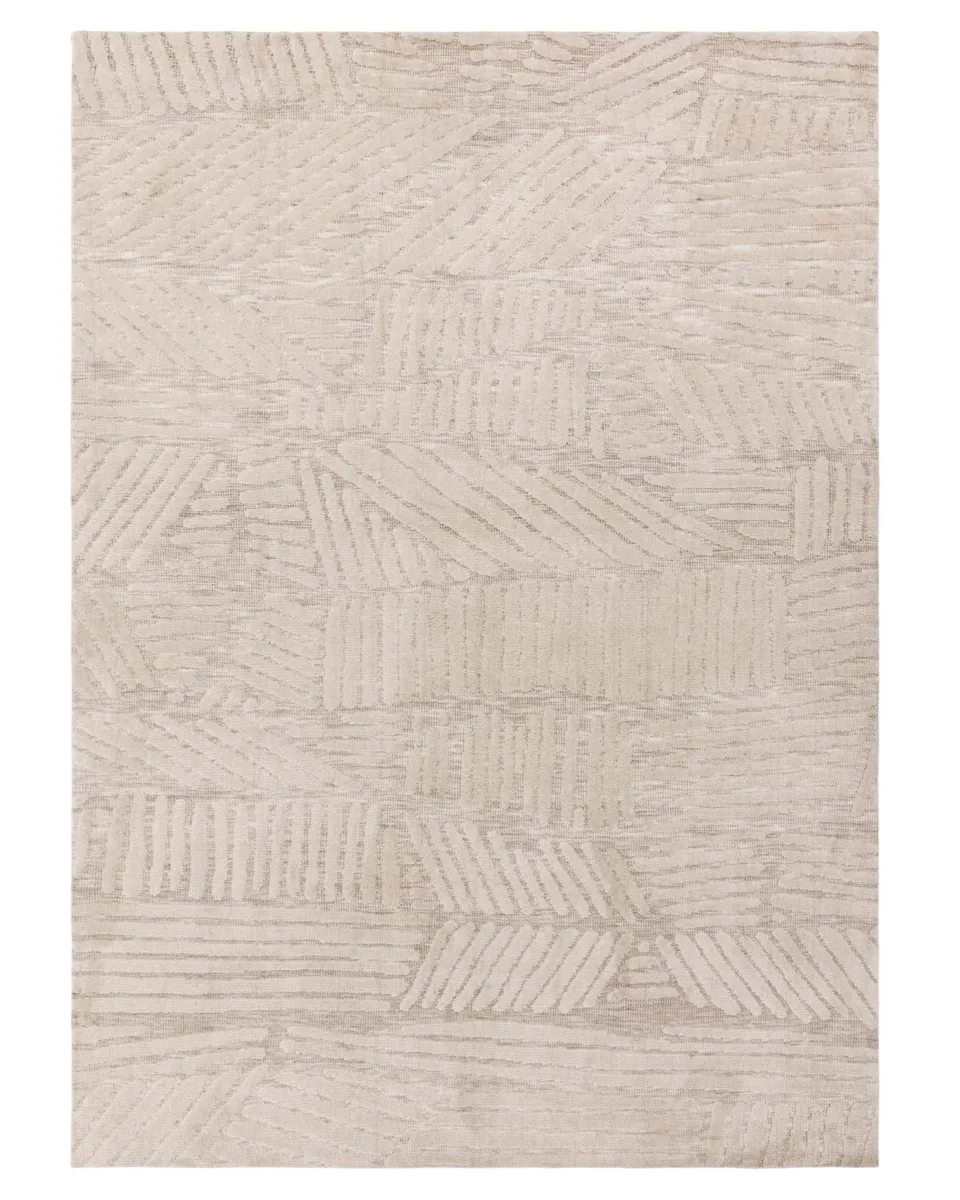 Porcelain cream textured small rug