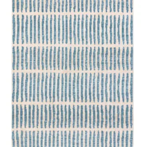 Raine cream and blue textured medium rug
