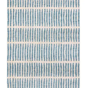Raine cream and blue textured small rug