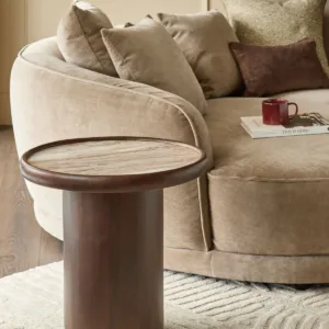 Rayna toronto marble dark mango wood side table