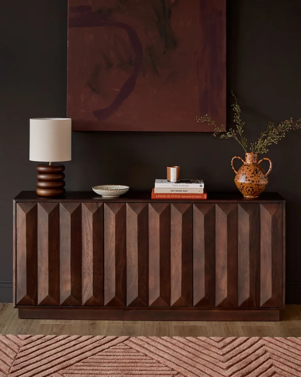 Ria dark mango wood large sideboard