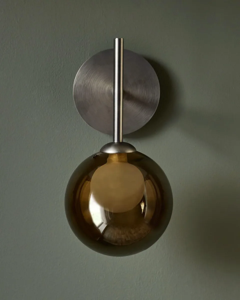 Riley mocha glass wall light - Image 3