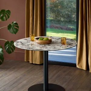 Romeo white calacatta ceramic 4 seater dining table