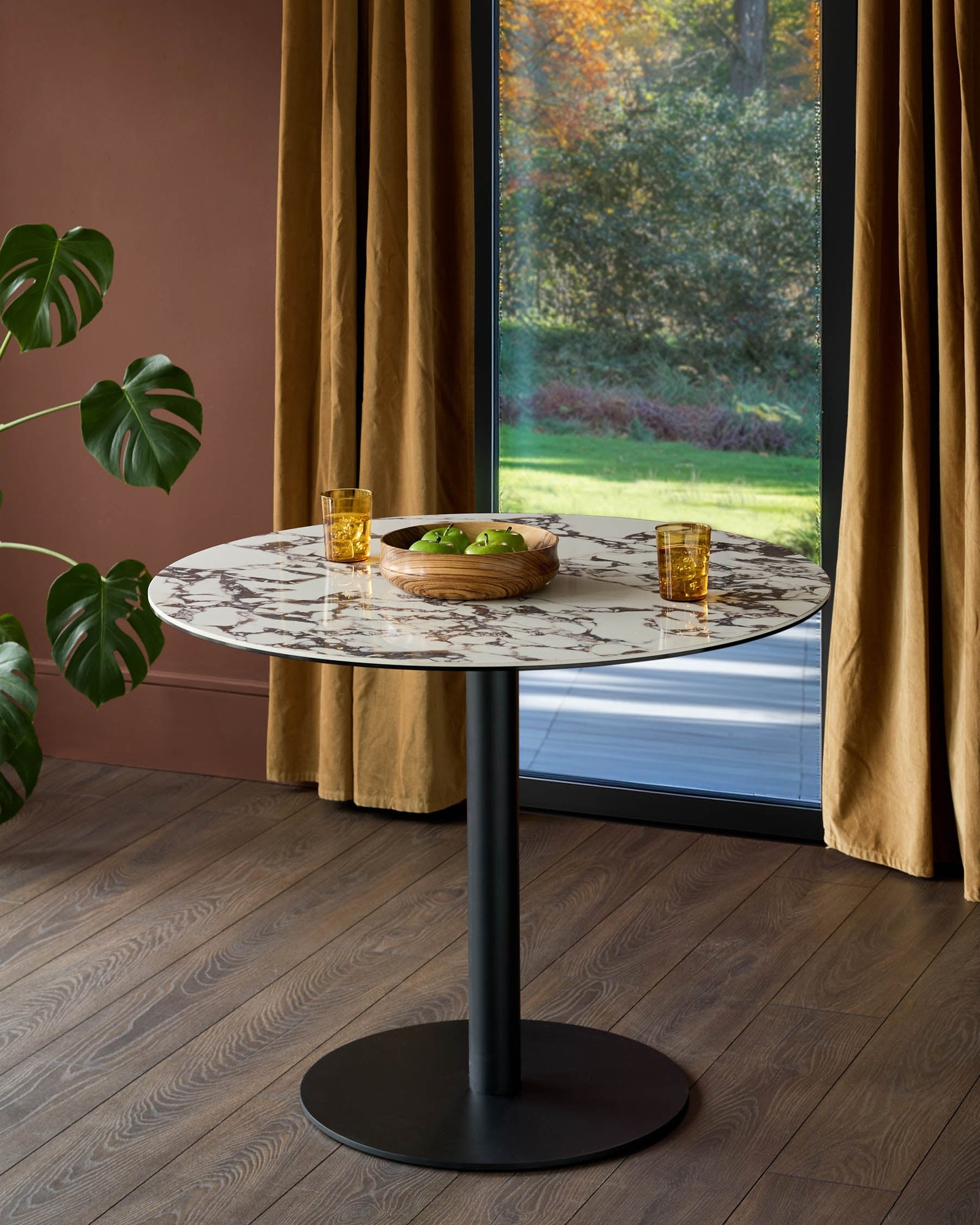 Romeo white calacatta ceramic 4 seater dining table