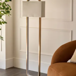 Sanza natural linen floor lamp