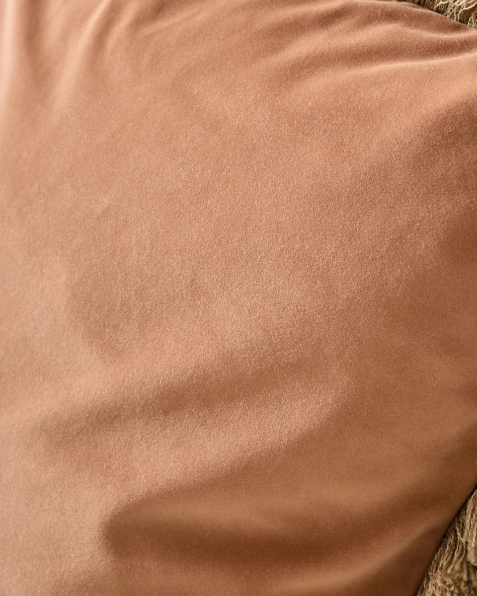 Selvage natural large velvet cushion - Image 4