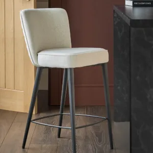 Serena ivory dual tone fabric bar stool