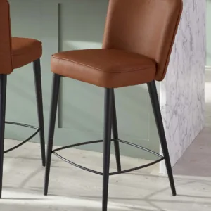 Serena tan faux leather bar stool