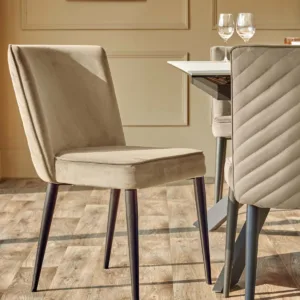 Serena champagne velvet dining chair - set of 2