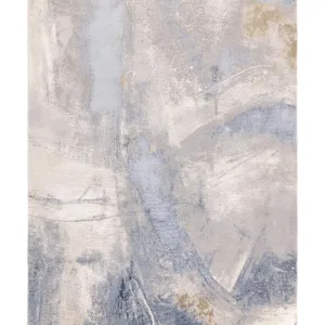 Sienna blue grey textured large rug