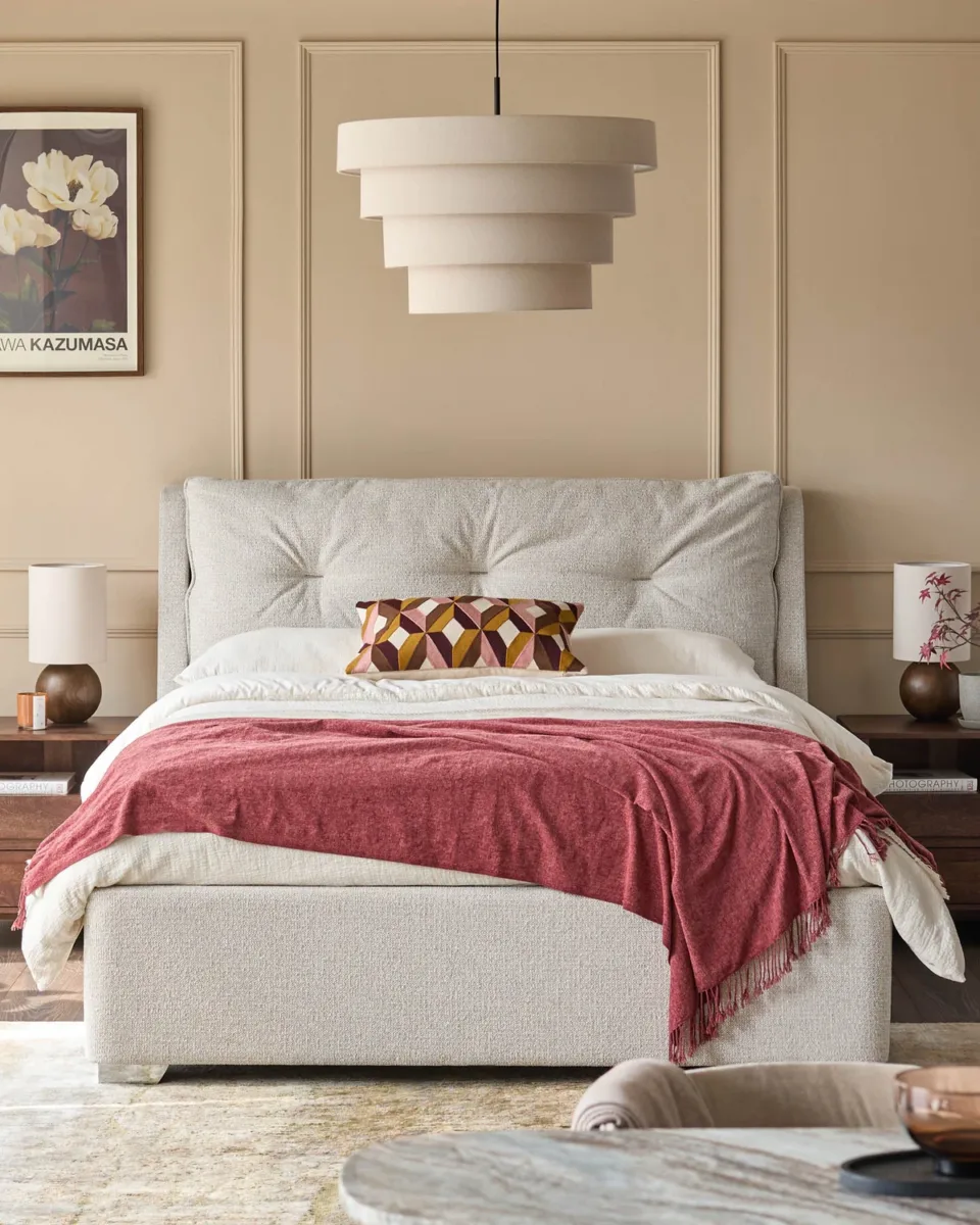 Siesta natural fabric super king ottoman storage bed - Image 2