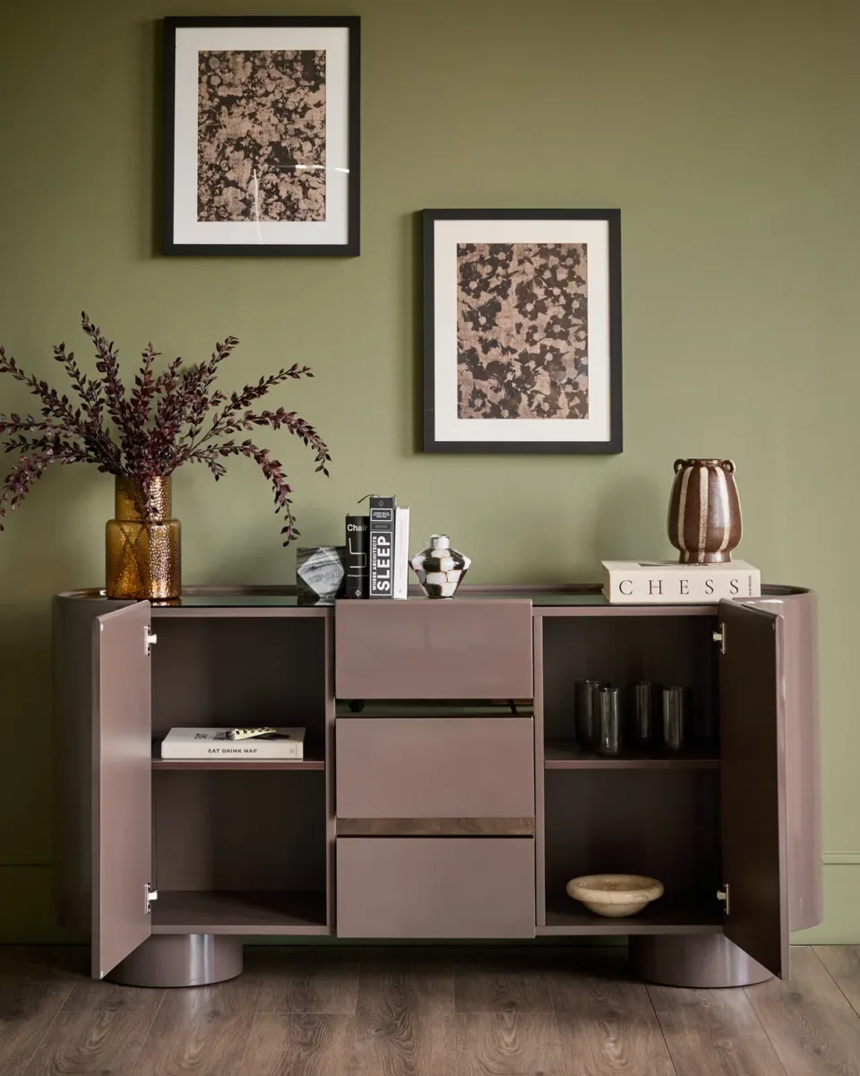 Siravo mocha gloss with bronze mirror sideboard - Image 2