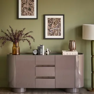 Siravo mocha gloss with bronze mirror sideboard
