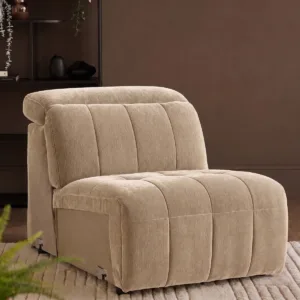 Skye champagne chenille sofa module