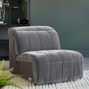 Skye dark grey fabric single sofa module