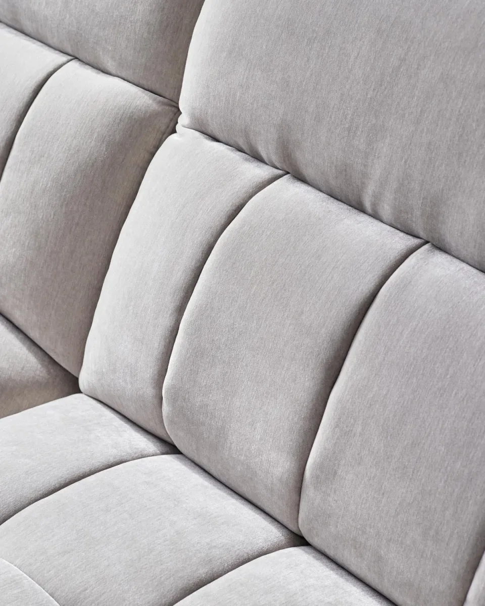 Skye light grey fabric single sofa module - Image 3