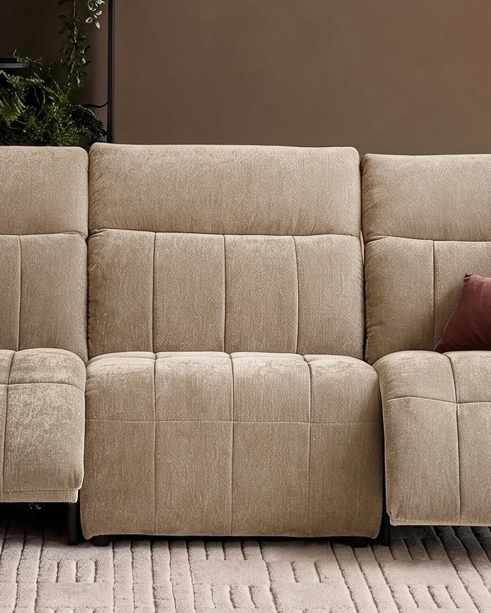 Skye champagne chenille sofa module - Image 2