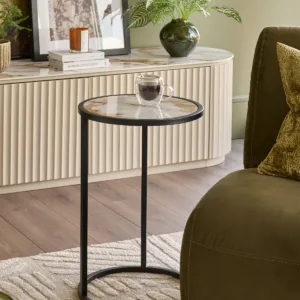 Thea natural ceramic tray side table