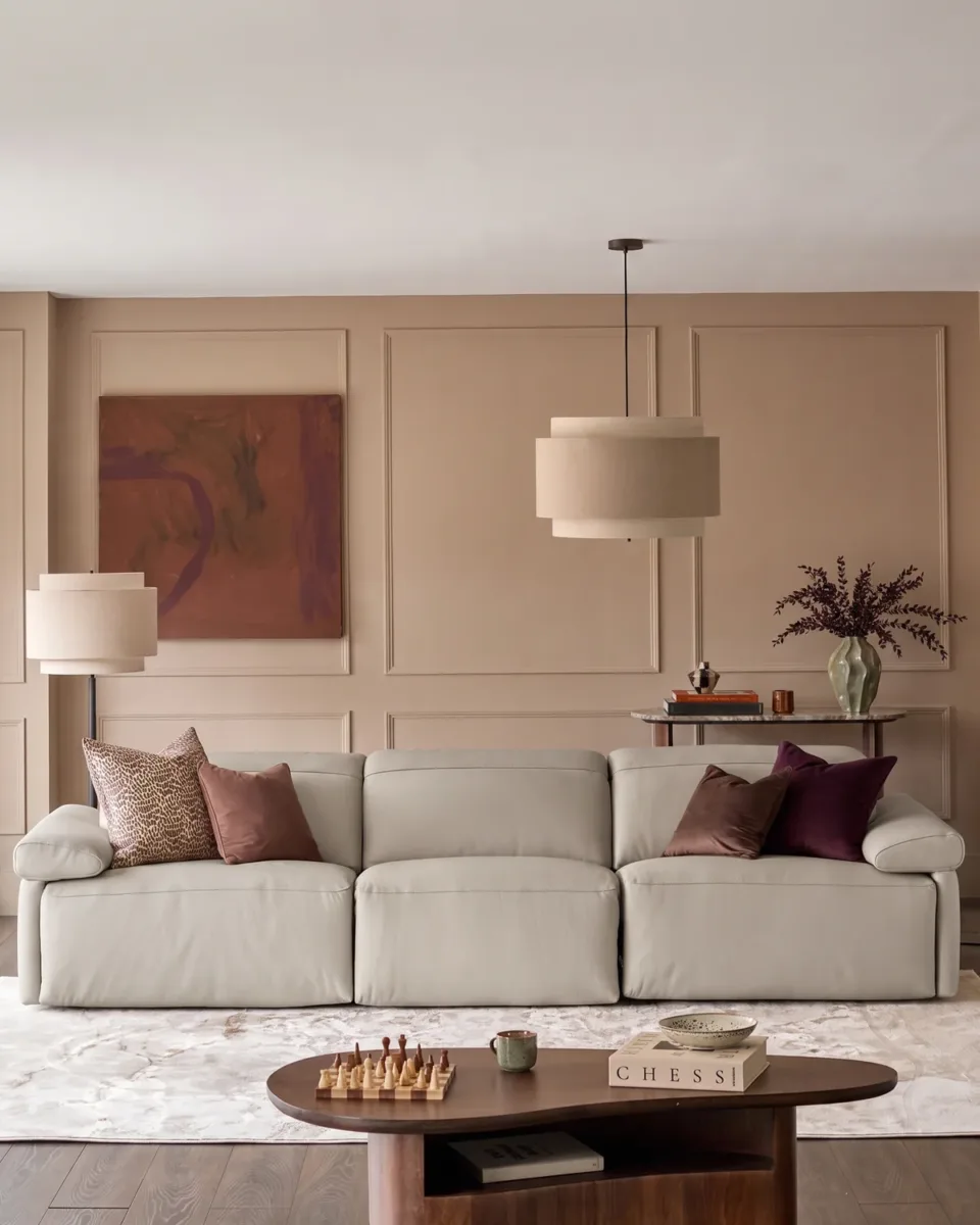 Triana natural grey leather 4 seater sofa