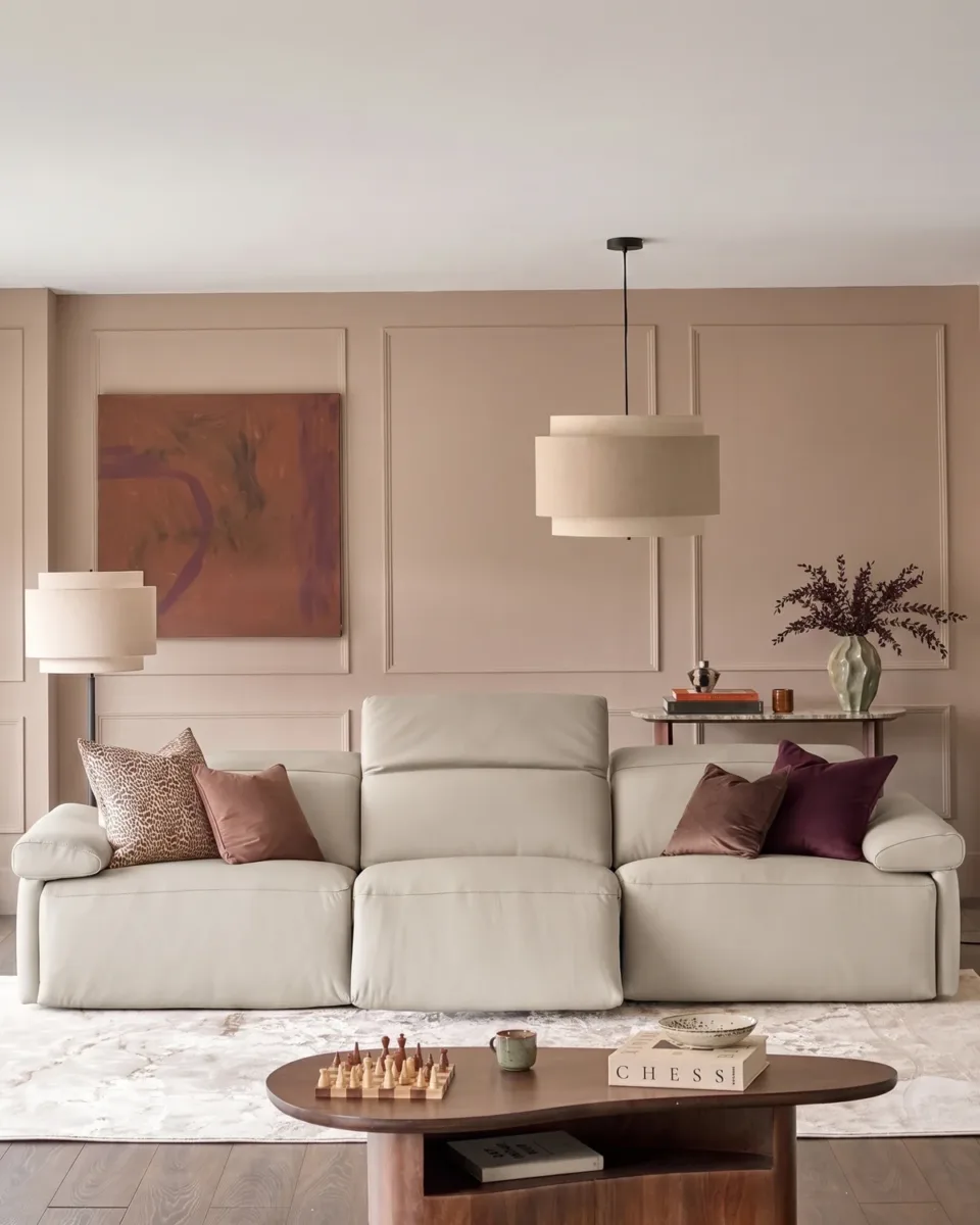 Triana natural grey leather 4 seater sofa - Image 4