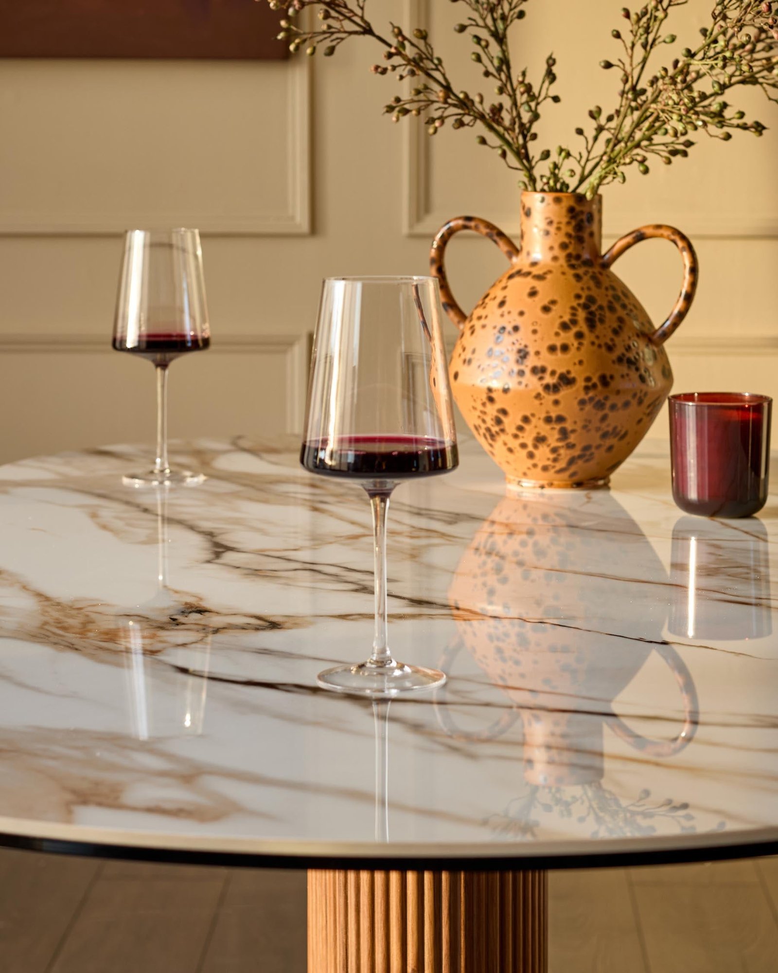 Vidal natural ceramic 6 seater dining table - Image 10