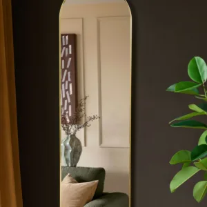 Yannis gold arch wall mirror