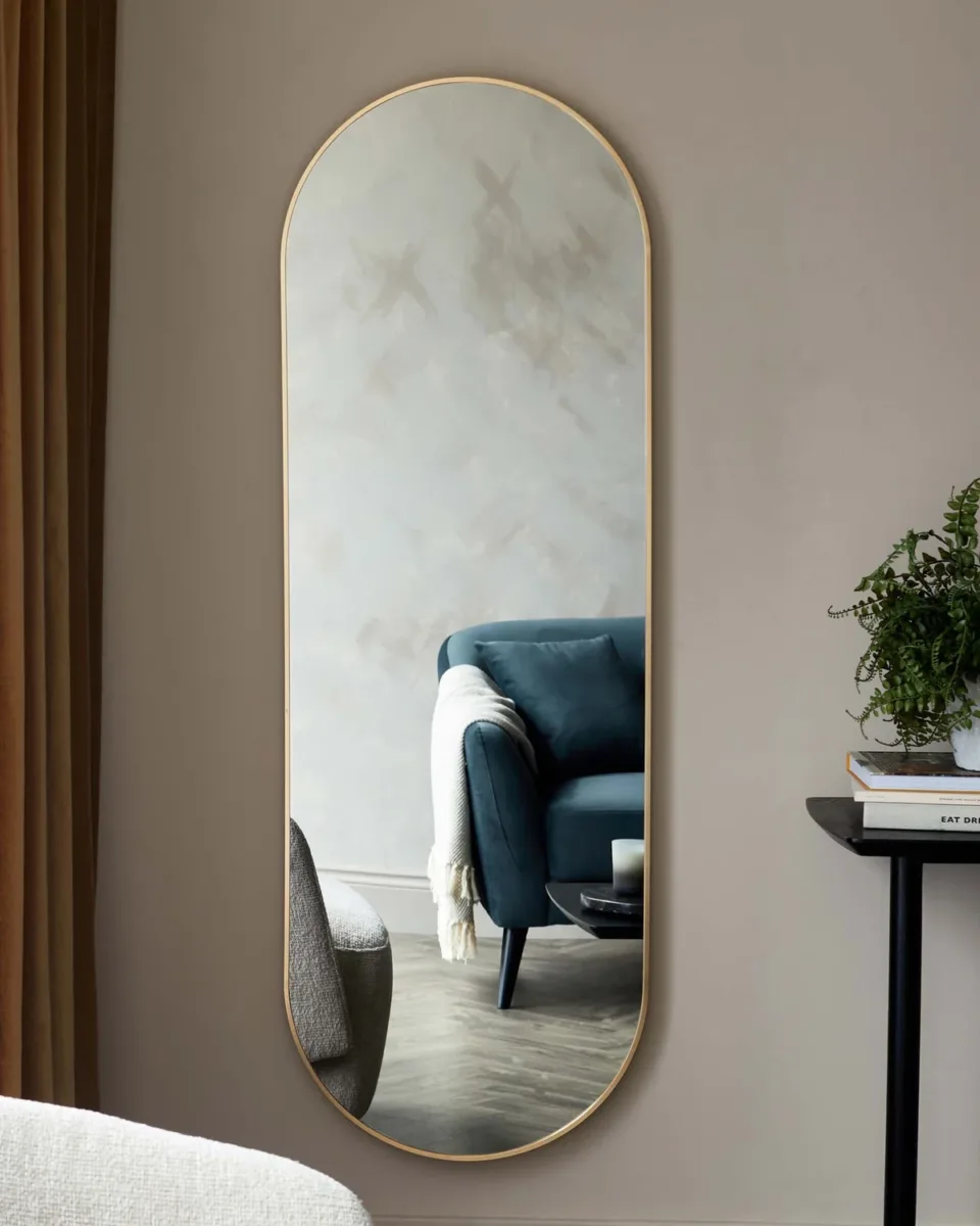 Yannis Large Full Length Wall Mirror Gold - Image 2