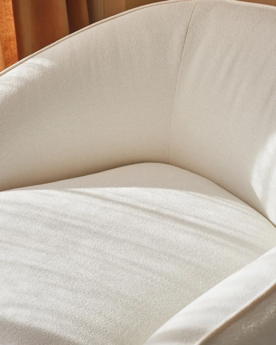 Zoey ivory boucle armchair - Image 2